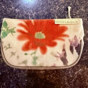 EcoTools by Alicia Silverstone Canvas Zip Pouch with Floral Design